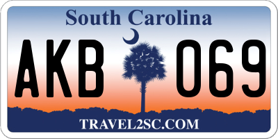 SC license plate AKB069