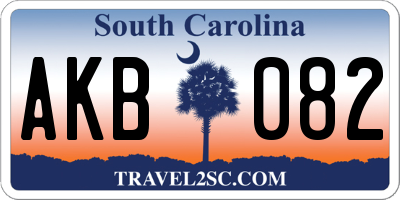 SC license plate AKB082