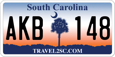 SC license plate AKB148