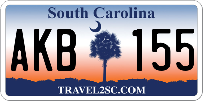 SC license plate AKB155
