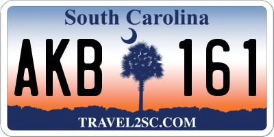SC license plate AKB161