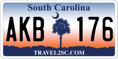 SC license plate AKB176