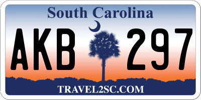 SC license plate AKB297