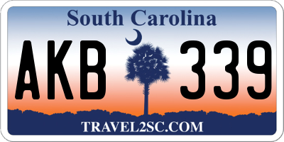 SC license plate AKB339