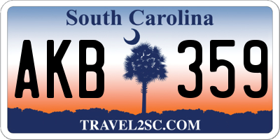 SC license plate AKB359