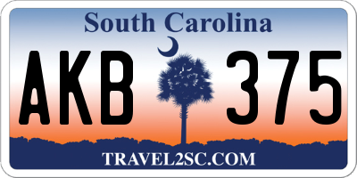 SC license plate AKB375