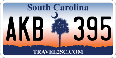 SC license plate AKB395