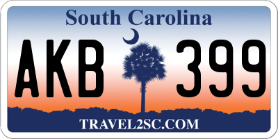 SC license plate AKB399