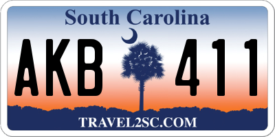 SC license plate AKB411