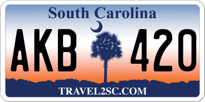 SC license plate AKB420