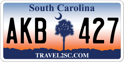 SC license plate AKB427