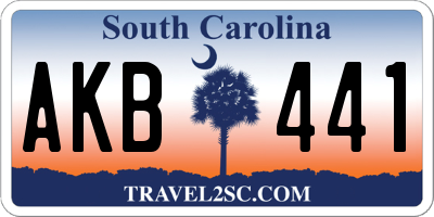SC license plate AKB441