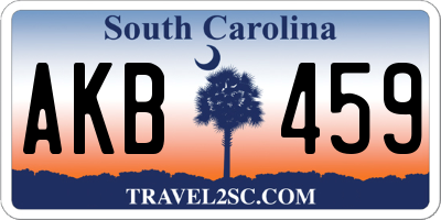 SC license plate AKB459