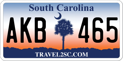 SC license plate AKB465
