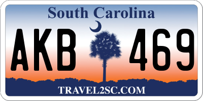 SC license plate AKB469
