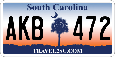 SC license plate AKB472