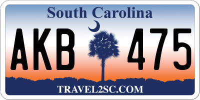 SC license plate AKB475