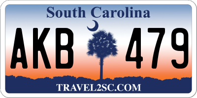 SC license plate AKB479