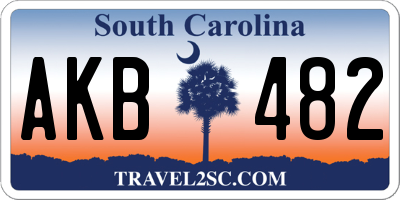 SC license plate AKB482