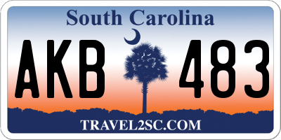 SC license plate AKB483