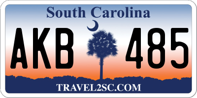 SC license plate AKB485