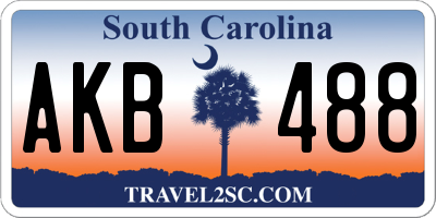 SC license plate AKB488