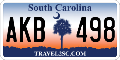 SC license plate AKB498
