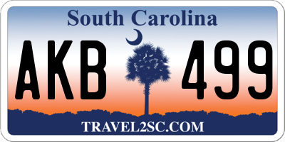SC license plate AKB499