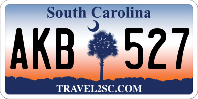 SC license plate AKB527