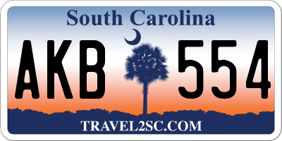 SC license plate AKB554
