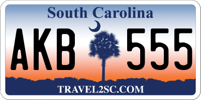 SC license plate AKB555
