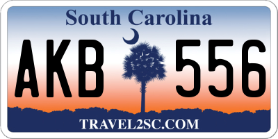 SC license plate AKB556