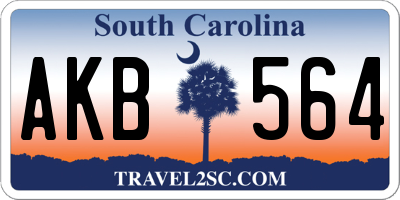 SC license plate AKB564