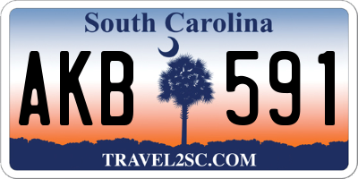SC license plate AKB591