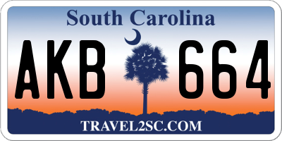 SC license plate AKB664