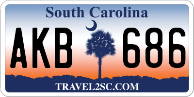 SC license plate AKB686