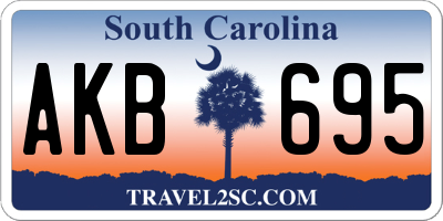 SC license plate AKB695