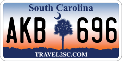 SC license plate AKB696