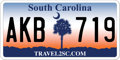 SC license plate AKB719