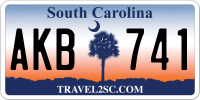 SC license plate AKB741