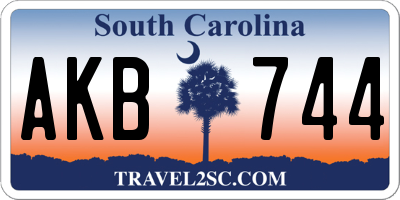 SC license plate AKB744