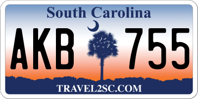SC license plate AKB755