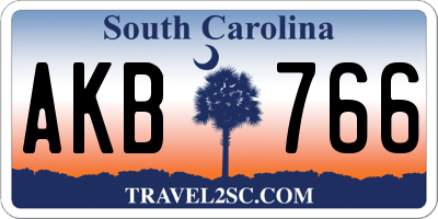 SC license plate AKB766