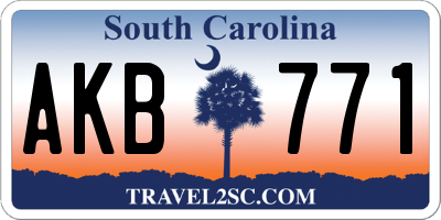 SC license plate AKB771