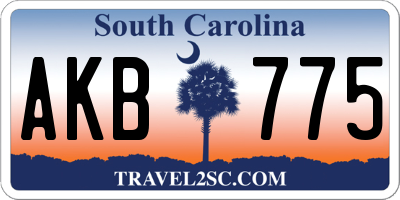 SC license plate AKB775