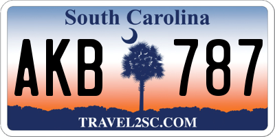 SC license plate AKB787