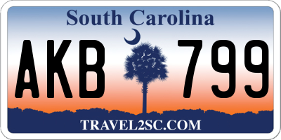 SC license plate AKB799