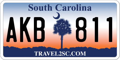 SC license plate AKB811