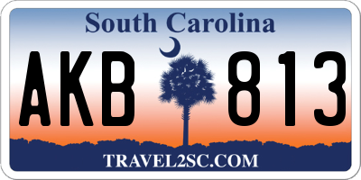 SC license plate AKB813