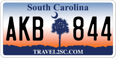 SC license plate AKB844